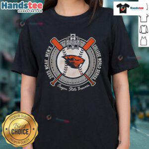 Oregon State Beavers College World Series 2025 baseball tee for women, showcasing team spirit and NCAA pride.