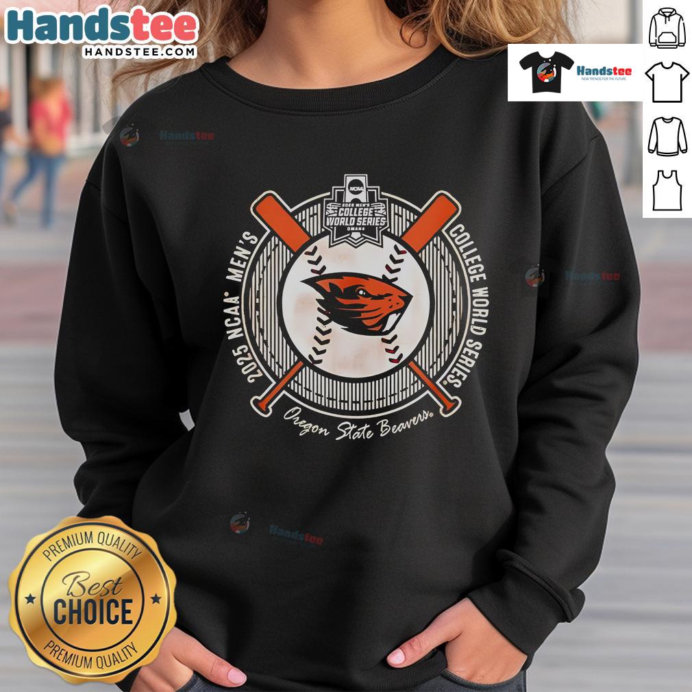 Good Oregon State Beavers College World Series 2025 Baseball NCAA sweatshirt showcasing team pride and vibrant colors.