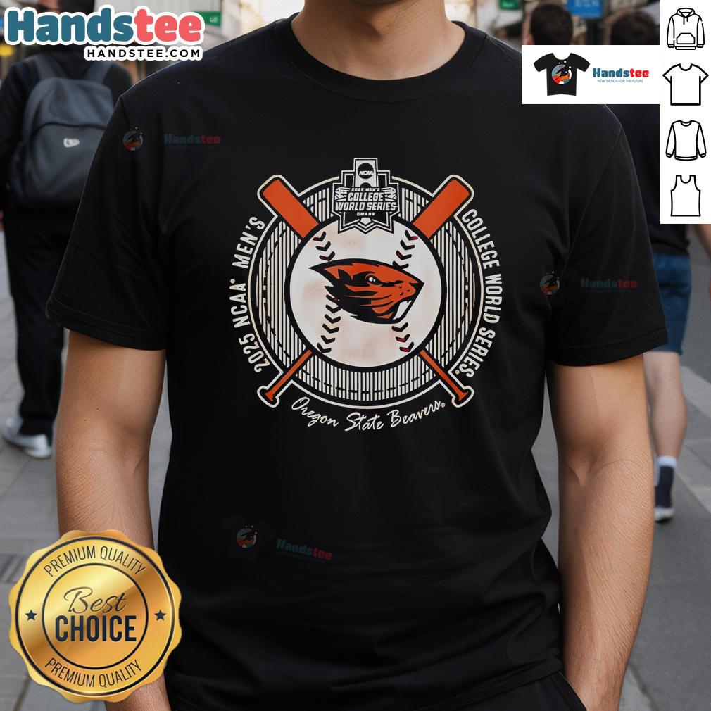 Good Oregon State Beavers College World Series 2025 Baseball NCAA T-Shirt featuring bold team graphics and vibrant colors.
