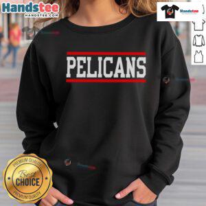 Good Pelicans Horizontal Lines Sweatshirt featuring a modern design with vibrant colors and a comfortable fit.