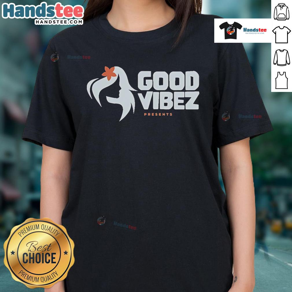Good Vibez Silhouette Ladies Tee featuring a stylish design and comfortable fit, perfect for casual wear and expressing positivity.