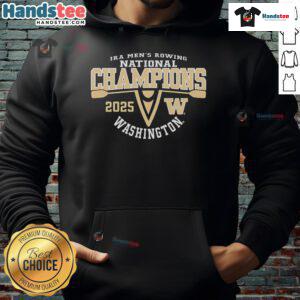 Good Washington Huskies Ira Men's Rowing National Champions 2025 logo hoodie showcasing team pride and athletic spirit.