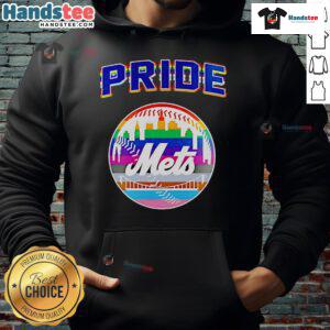 Happy NY Mets celebration for Pride Month 2025 featuring a vibrant baseball hoodie design celebrating inclusivity.