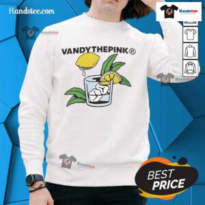 Happy Vandy Pink Lemon sweatshirt featuring vibrant colors and a cozy design, perfect for casual wear.