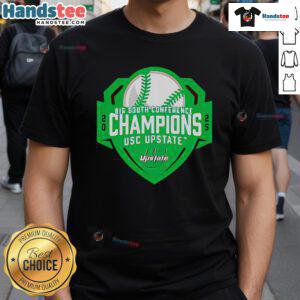 Hot 2025 Big South Conference Baseball Champs T-Shirt featuring bold graphics and team colors, perfect for fans.