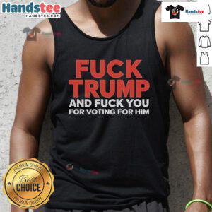 Hot F*ck Trump tank top design expressing anti-Trump sentiment for those opposed to his presidency and policies.