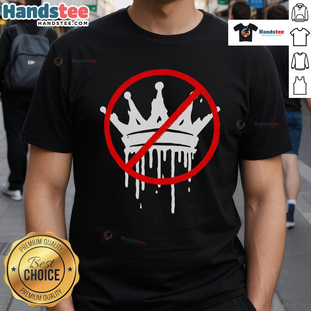 Hot No Kings In America pro-democracy anti-monarchy oligarchy T-shirt promoting equality and freedom in politics.
