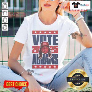 Alt Text: Nice CJ Abrams 2025 Vote Ladies Tee featuring stylish design and vibrant colors for fans of baseball and activism.