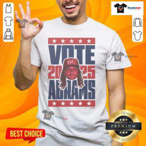 Stylish Cj Abrams 2025 Vote T-Shirt featuring bold graphics and a vibrant design, perfect for supporters and fans.