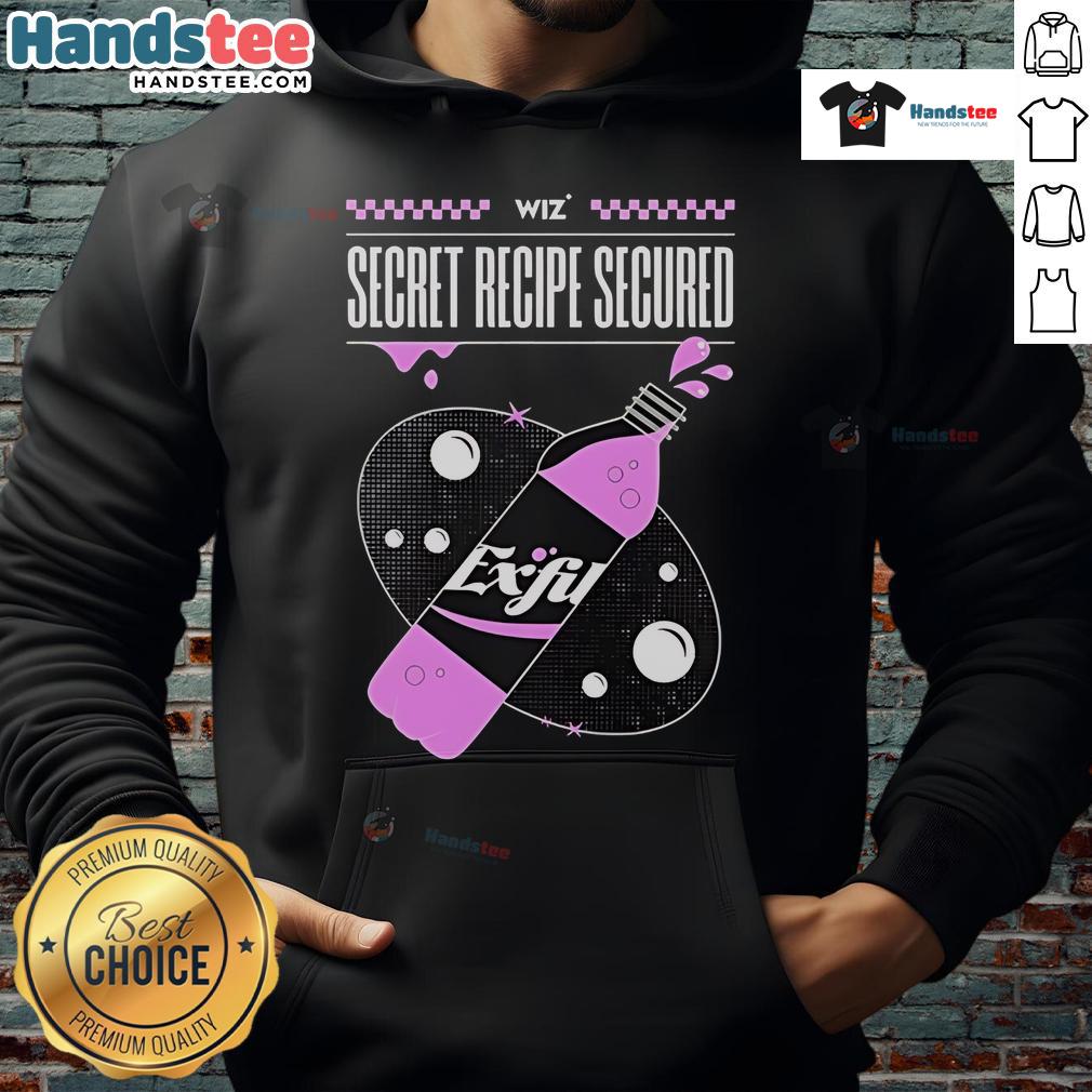 Alt Text: Nice Exfil Wiz Secret Recipe Secured Hoodie featuring stylish design and secure pockets for tech enthusiasts.