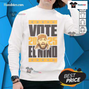Nice Fernando Tatis Jr 2025 Vote Sweatshirt featuring a bold design, perfect for fans supporting Tatis this season.