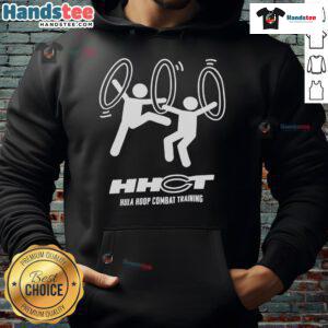 Nice Hula Hoop Combat Training HHCT Hoodie worn by an athlete during an energetic workout session.