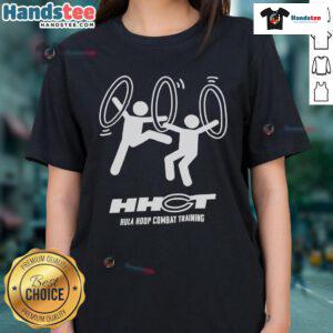 Nice Hula Hoop Combat Training HHCT ladies tee featuring a vibrant design perfect for fitness enthusiasts.