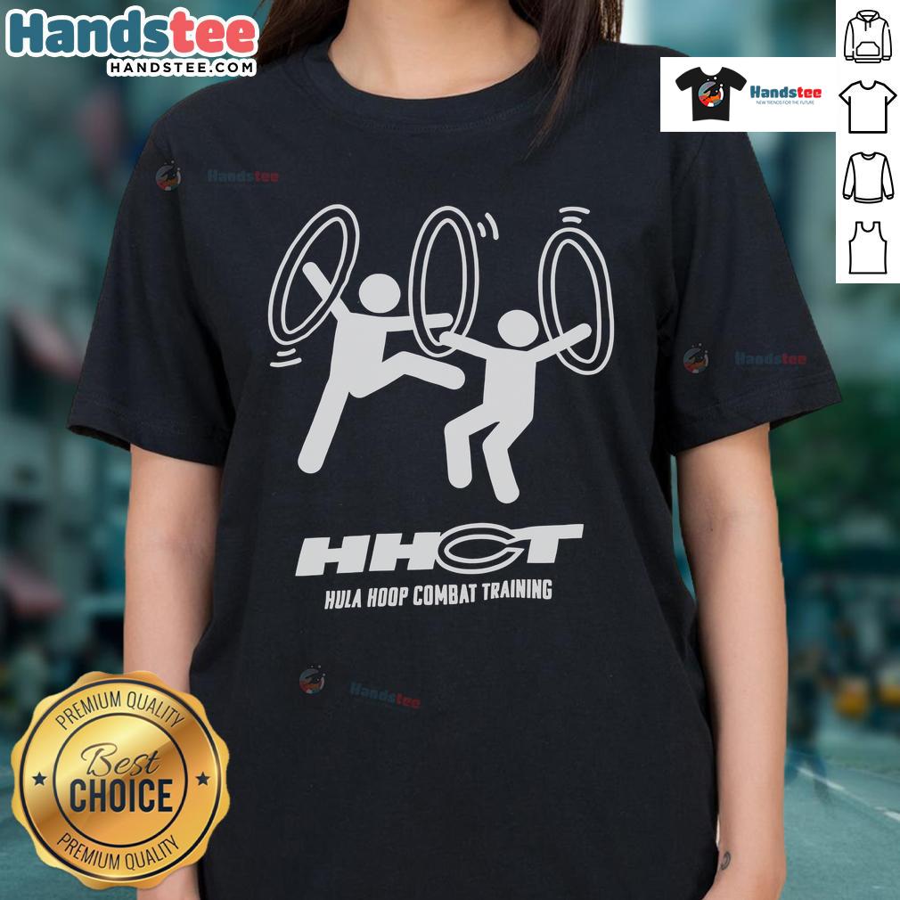 Nice Hula Hoop Combat Training HHCT ladies tee featuring a vibrant design perfect for fitness enthusiasts.