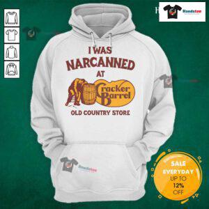 Alt Text: Cozy hoodie featuring 'Nice, I Was Narcanned' design, perfect for visits to the old country store.