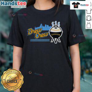 2025 Milwaukee Brewers City Connect graphic on a stylish ladies tee, showcasing team spirit and trendy design.
