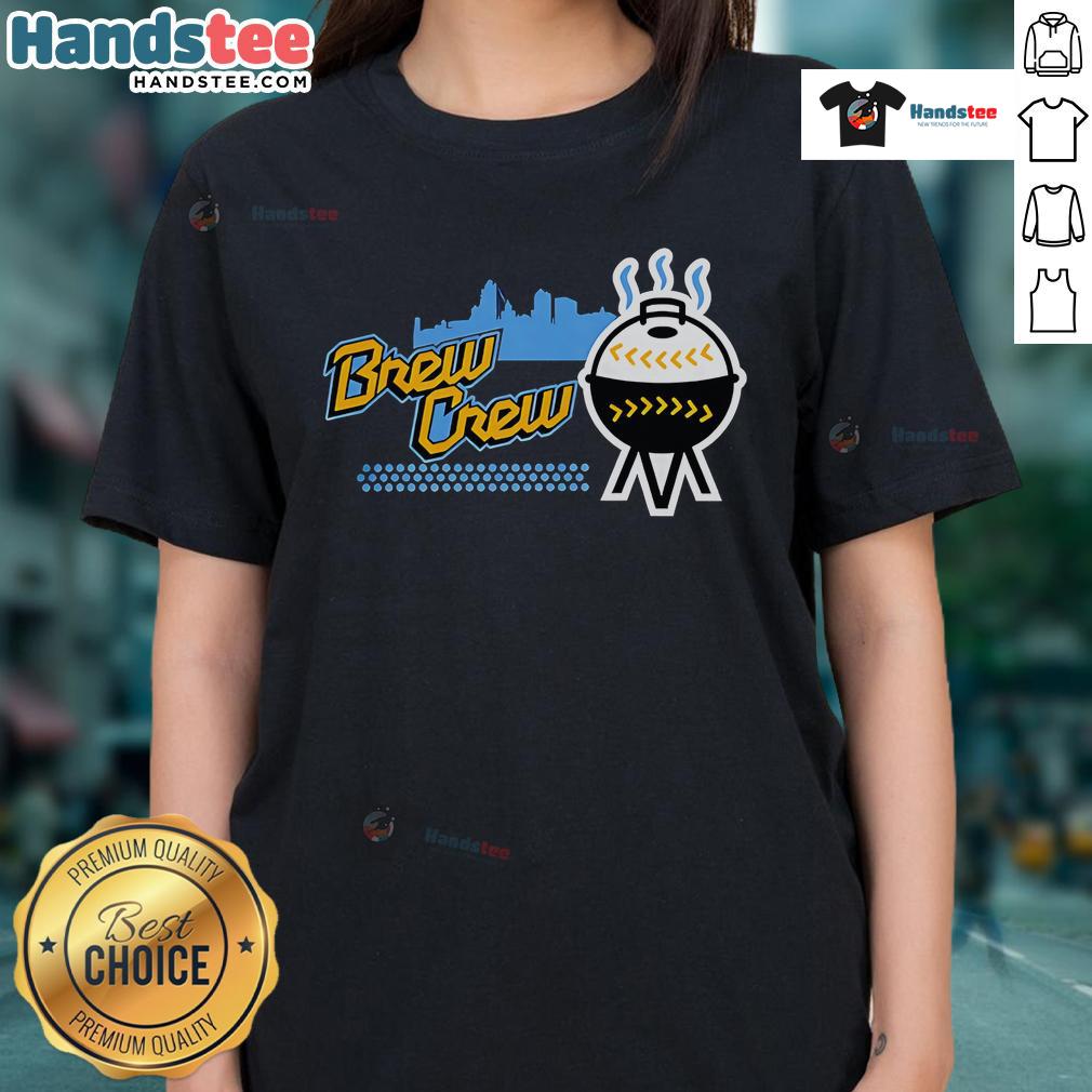 2025 Milwaukee Brewers City Connect graphic on a stylish ladies tee, showcasing team spirit and trendy design.