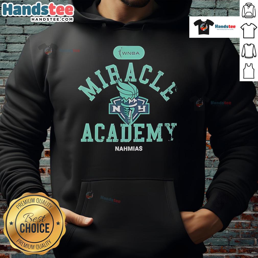 Nice New York Liberty Miracle Academy NBA Collection Hoodie showcasing team colors and logo.
