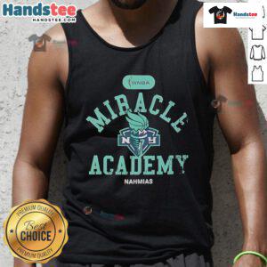 Nice New York Liberty Miracle Academy NBA Collection tank top showcasing vibrant team colors and stylish design.