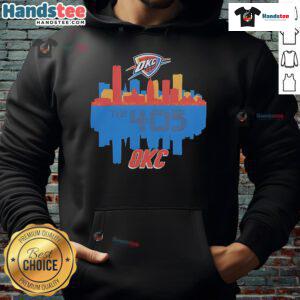 Nice Oklahoma City Thunder The 405 city skyline hoodie showcasing vibrant design and team spirit.