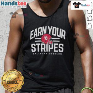 Stylish Nice Oklahoma Sooners Earn Your Stripes tank top featuring team colors, perfect for game day or casual wear.