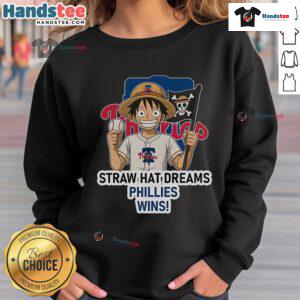 Nice Philadelphia Phillies Monkey D. Luffy Sweatshirt featuring vibrant designs, perfect for fans and anime lovers alike.