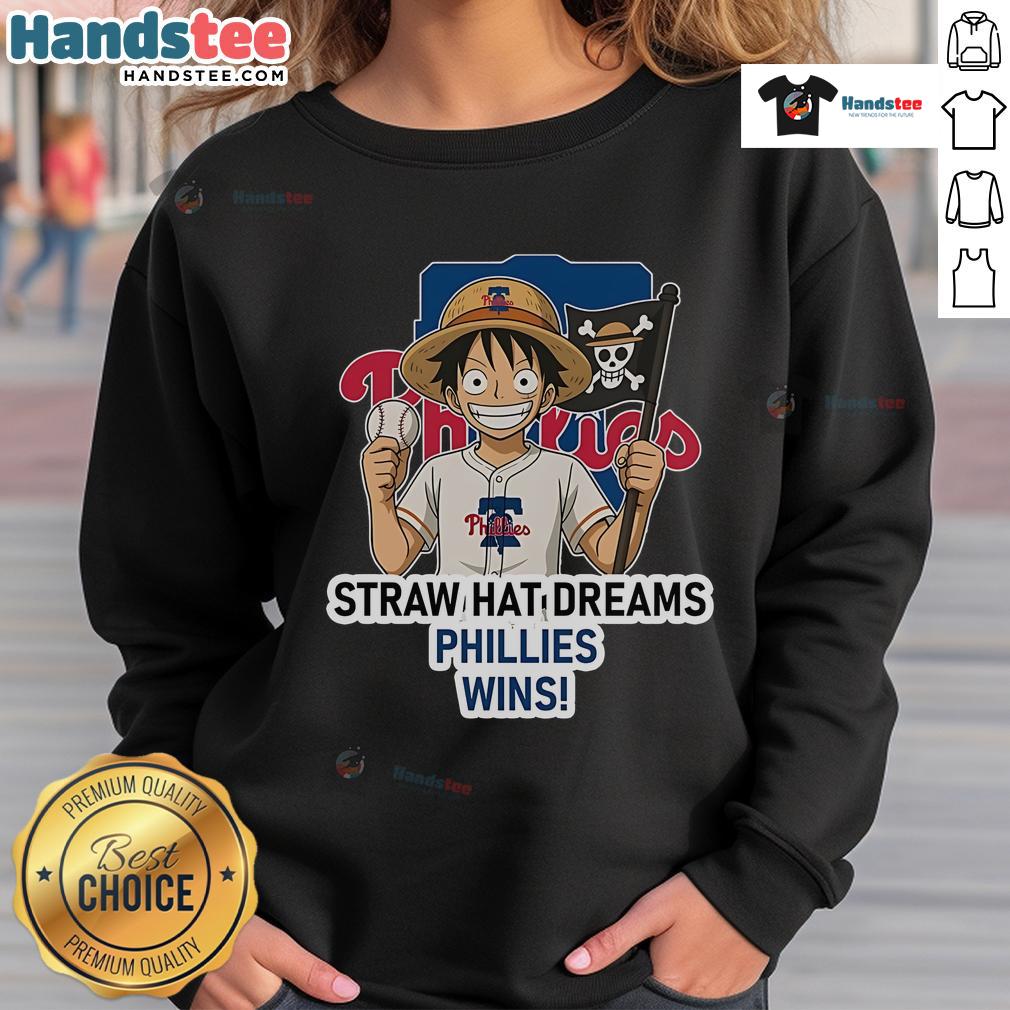 Nice Philadelphia Phillies Monkey D. Luffy Sweatshirt featuring vibrant designs, perfect for fans and anime lovers alike.