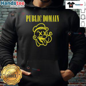 Colorful Popeye hoodie design featuring iconic cartoon character, perfect for fans of vintage public domain art.