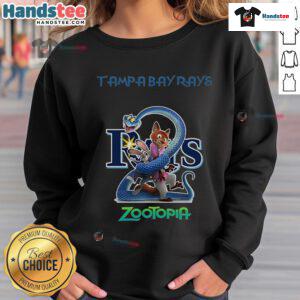 Nice Tampa Bay Rays Zootopia 2 sweatshirt featuring colorful graphics and a comfortable fit, perfect for fans.