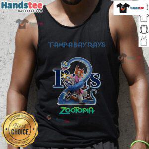 Alt Text: Stylish Nice Tampa Bay Rays Zootopia 2 tank top featuring vibrant graphics, perfect for baseball fans.