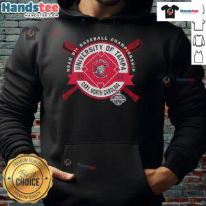 Nice Tampa Spartans NCAA DII Baseball Championship hoodie for 2025, featuring vibrant team colors and logo, Cary, North Carolina.