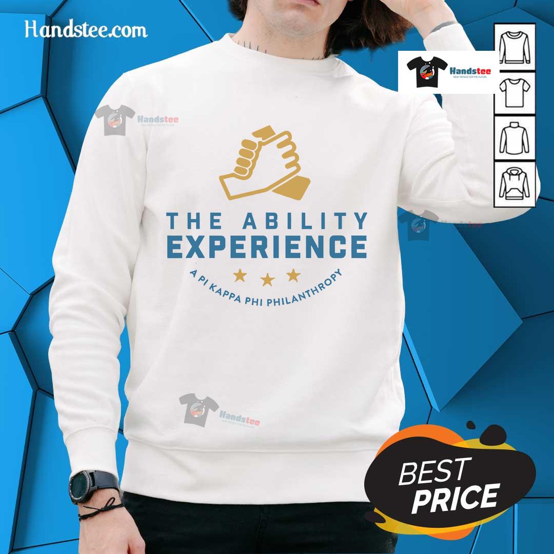 Nice The Ability Experience Pi Kappa Phi philanthropy sweatshirt in vibrant colors, showcasing community support and style.