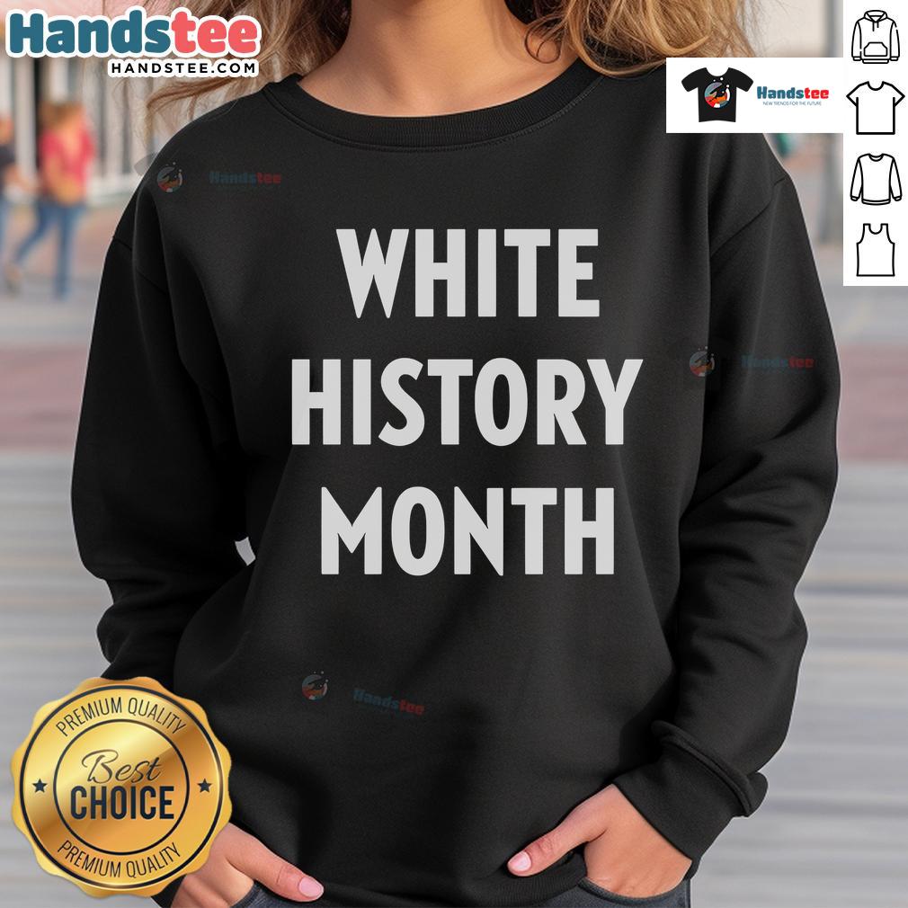 Nice Tommy Robinson's White History Month sweatshirt featuring bold graphics and a comfortable fit, perfect for casual wear.