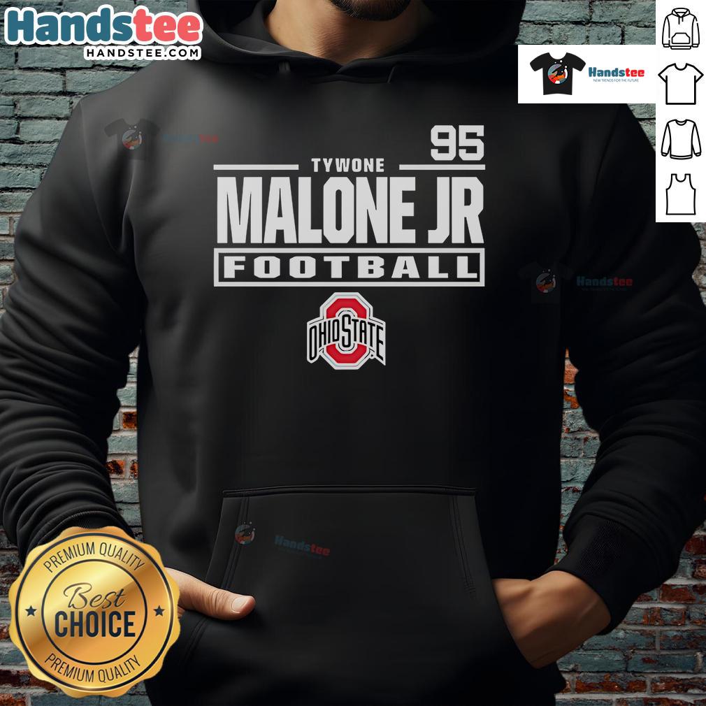 Alt Text: Nice Tywone Malone Jr. Ohio State Buckeyes Football 95 hoodie showcasing the team's logo and vibrant colors.