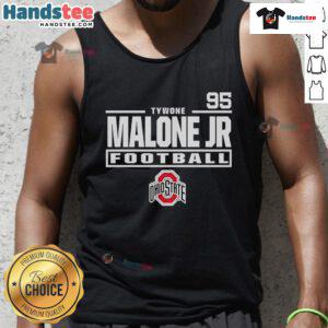 Nice Tywone Malone Jr. Ohio State Buckeyes Football 95 tank top showcasing team spirit and athletic style.