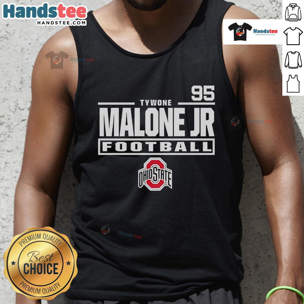 Nice Tywone Malone Jr. Ohio State Buckeyes Football 95 tank top showcasing team spirit and athletic style.