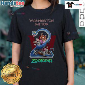 Stylish Nice Washington Nation Zootopia 2 Ladies Tee featuring vibrant graphics and comfortable fit for fans.