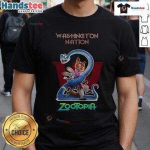 Nice Washington Nation Zootopia 2 T-Shirt featuring vibrant graphics and a comfortable fit for fans of the animated movie.