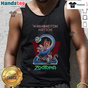 Stylish Nice Washington Nation Zootopia 2 tank top featuring vibrant graphics and a comfortable fit for casual wear.