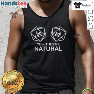 Model wearing a Nice Yes They're Natural tank top, showcasing a stylish and comfortable design for casual summer wear.