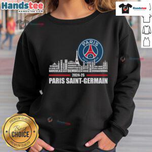 Official 2024-25 Champions Paris Saint-Germain F.C. Limited Edition Sweatshirt featuring team logo and sleek design.