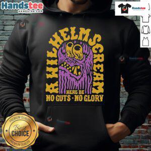 Official A Wilhelm Scream 'No Guts No Glory' hoodie featuring bold graphic design, perfect for music fans and casual wear.
