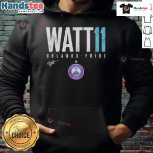 Official Ally Watt Orlando Pride Elite 11 Hoodie featuring vibrant team colors and logo for stylish fan support.