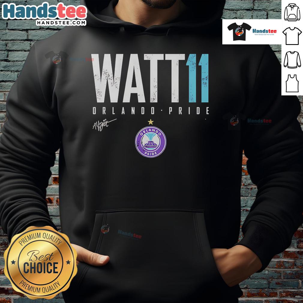 Official Ally Watt Orlando Pride Elite 11 Hoodie featuring vibrant team colors and logo for stylish fan support.