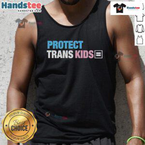 Alt Text: Official Andr3wsky wearing a Protect Trans Kids tank top, showing support for transgender youth rights and inclusion.