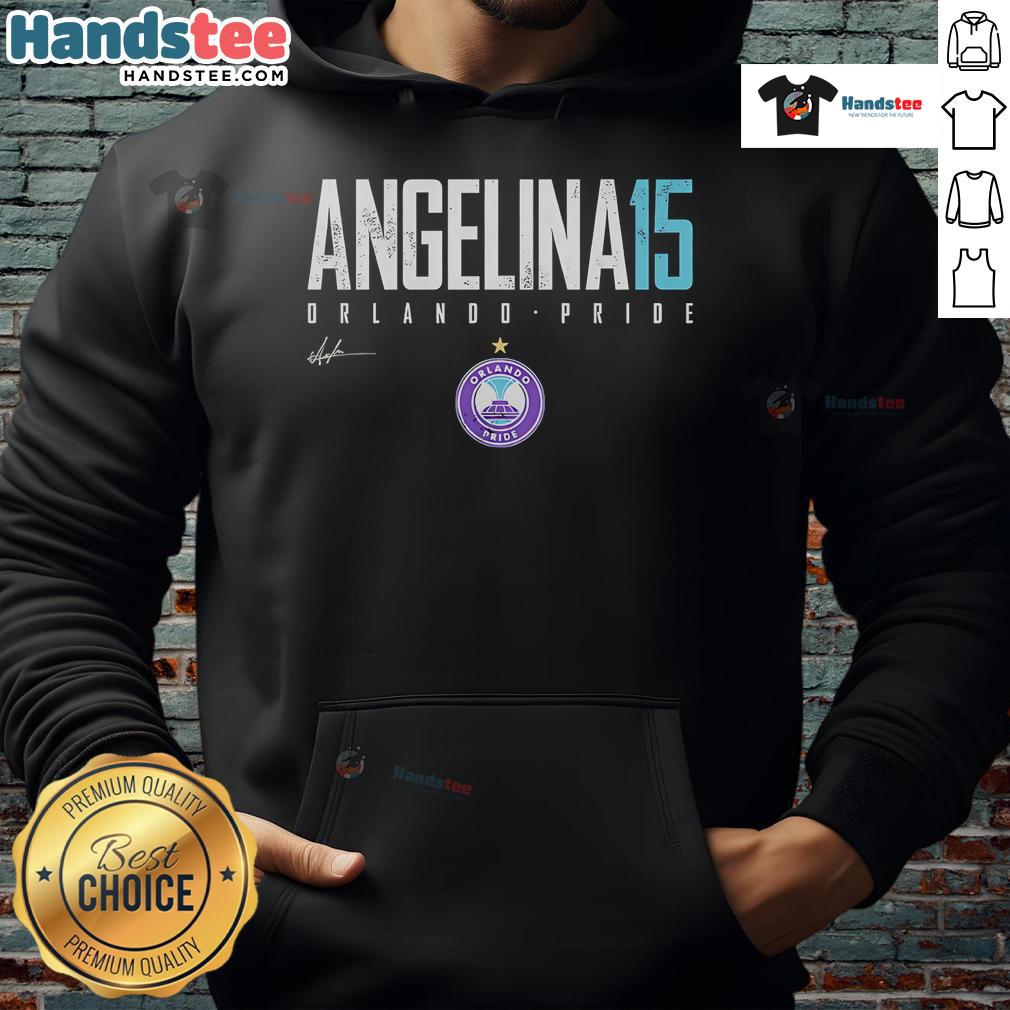 Official Angelina Orlando Pride Elite 15 Hoodie featuring vibrant colors and pride graphics for a stylish celebration.