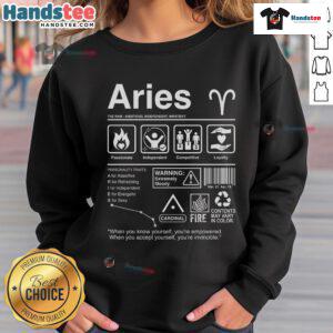 Official Aries Label Sweatshirt in stylish design, showcasing bold branding and comfortable fit for casual wear.
