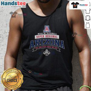Official Arizona Wildcats 2025 NCAA Division I Baseball Super Regional Champions tank top showcasing team pride.