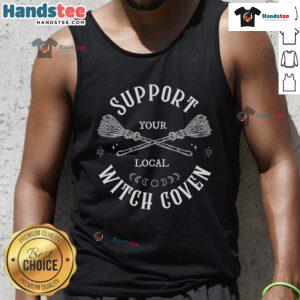 Official Attitude Clothing Support Your Local Witch Coven Tank Top, featuring a stylish design for witchy fashion lovers.