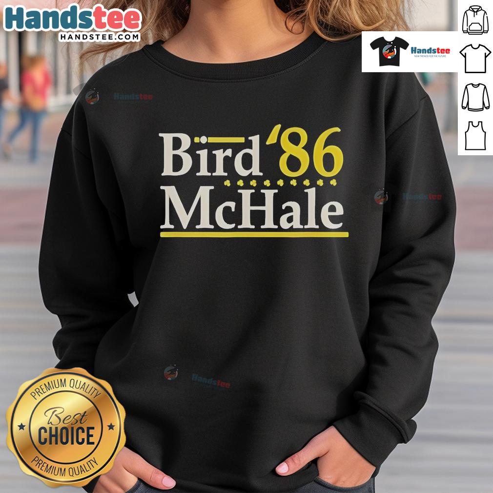 Official Bird McHale 86 Boston Legends Sweatshirt featuring classic design and vibrant team colors for fans.